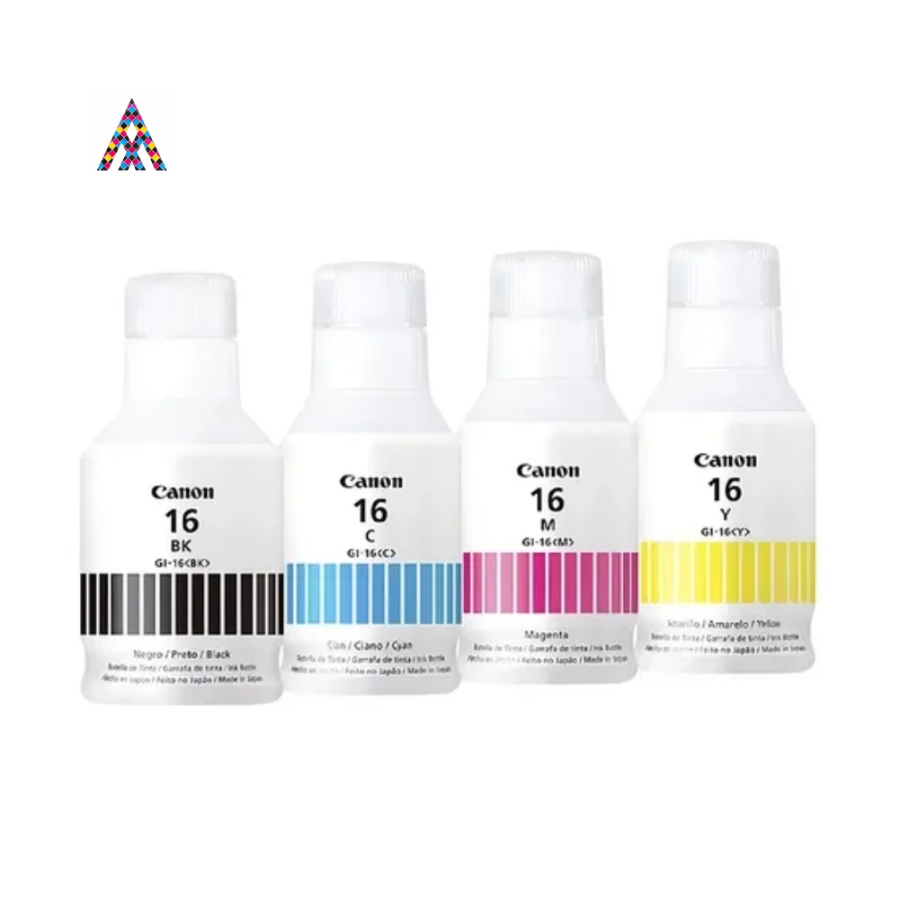 [WC-1515-Amarillo-Y] Kit de Tintas Canon 16 Originales – Individuales y Kit Completo (Negro, Cian, Magenta y Amarillo) (Amarillo (Y).)