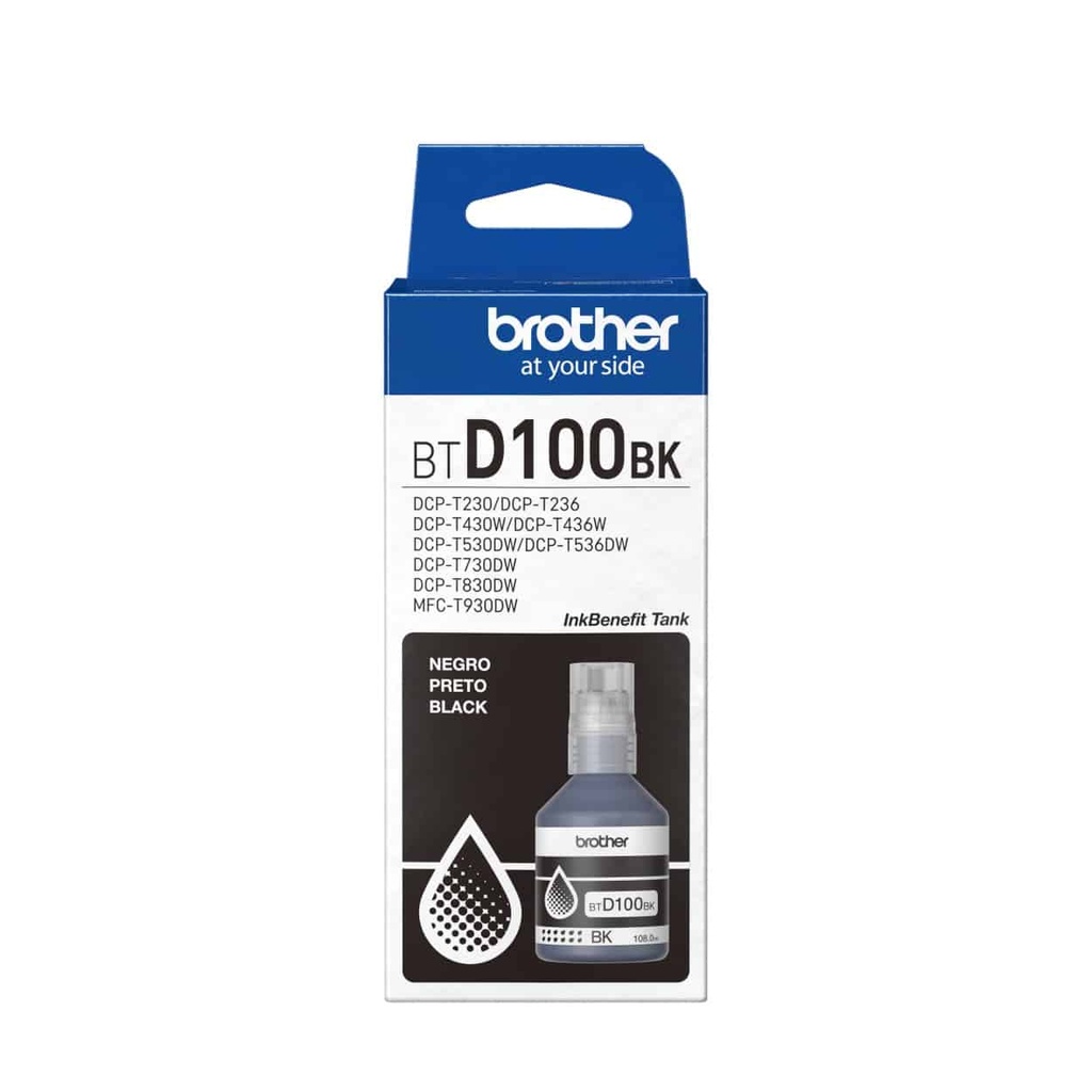 [BTD100BK] Botella De Tinta Brother BTD100BK Negro
