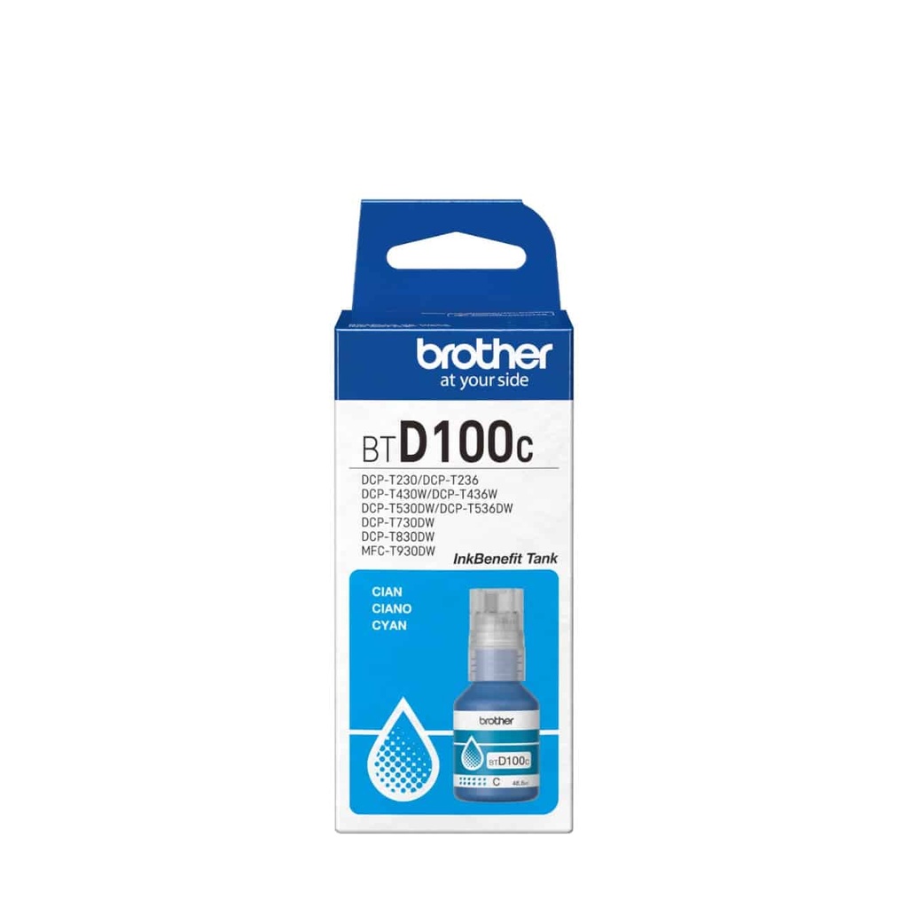 [BTD100C] Botella De Tinta Brother BTD100C Cian