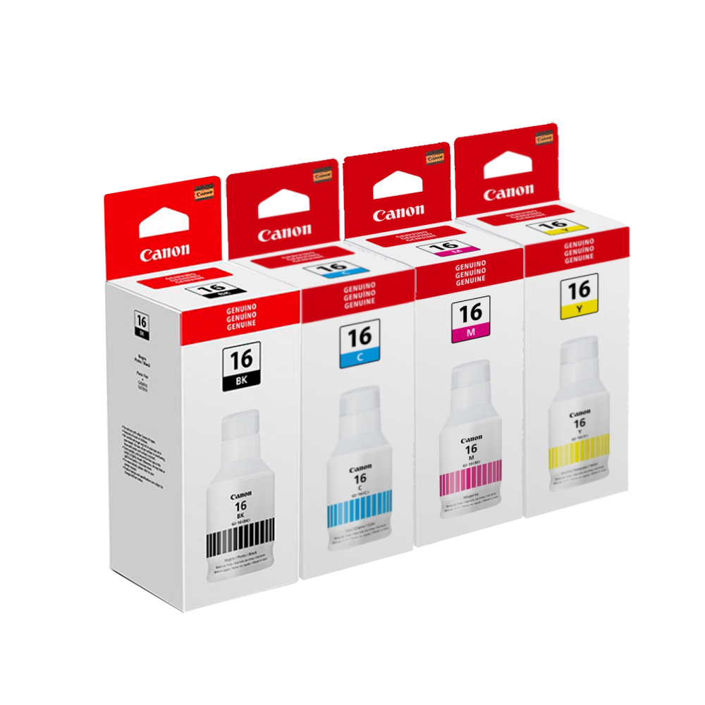 [CGI16] Combo Botellas De Tinta CANON 16 Negro y Colores Original