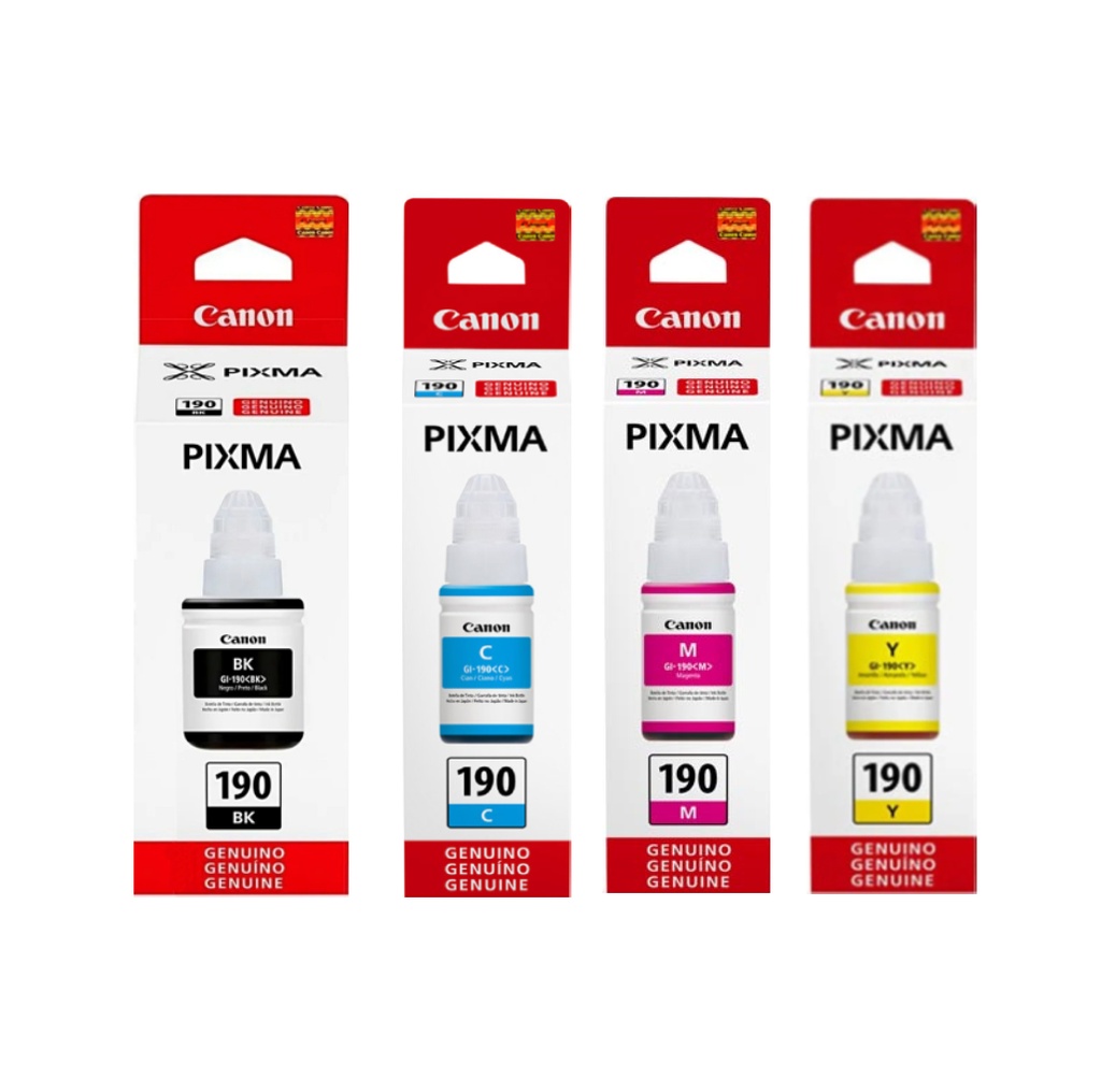 [C190] Combo Botellas De Tinta CANON 190 Negro y 190 Colores Original
