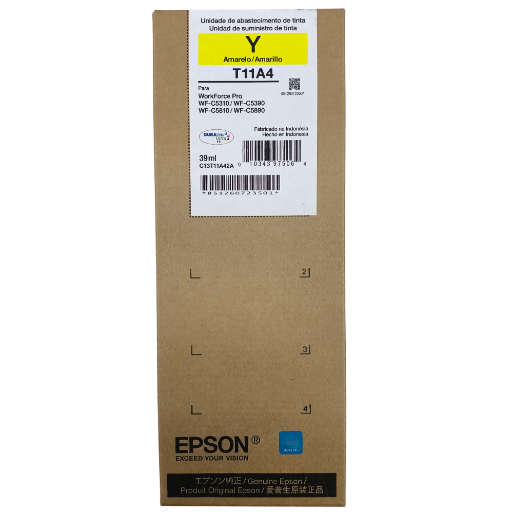 Bolsa De Tinta Epson T11A4 Amarilla (T11A420) WF-C5310/C5390/C5810/C5890/C5891