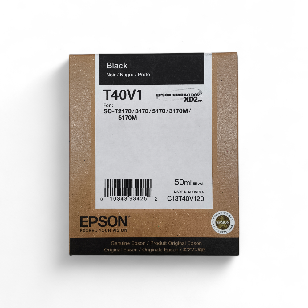 [T40V120] Cartucho De Tinta Epson T40V1 Negro Original 50 ML (T40V120) SC-T2170/3170/5170/3170M/5170M