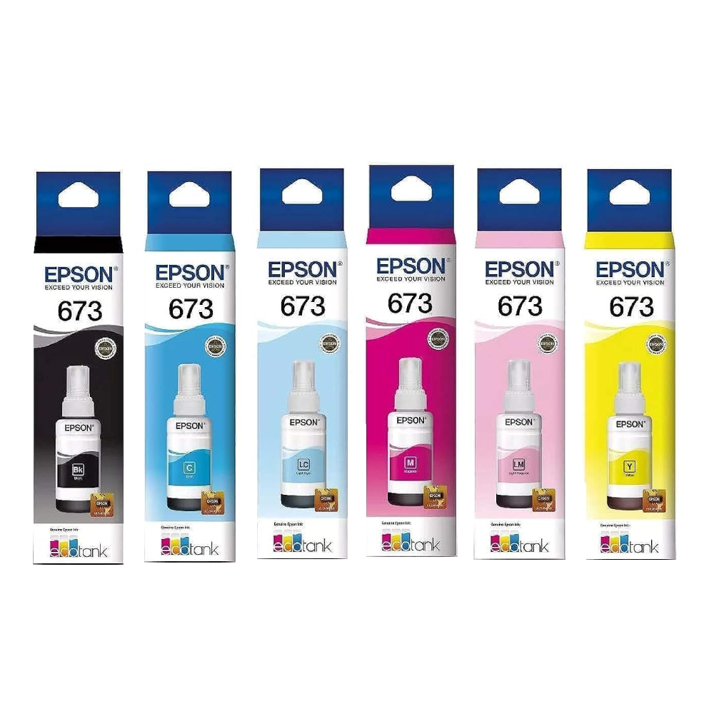 [C673] Combo Botellas De Tinta Epson 673 Negro Y Colores Original