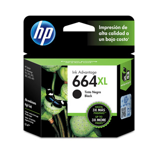 [F6V31AL] Cartucho De Tinta HP 664XL Negro Original (F6V31AL)