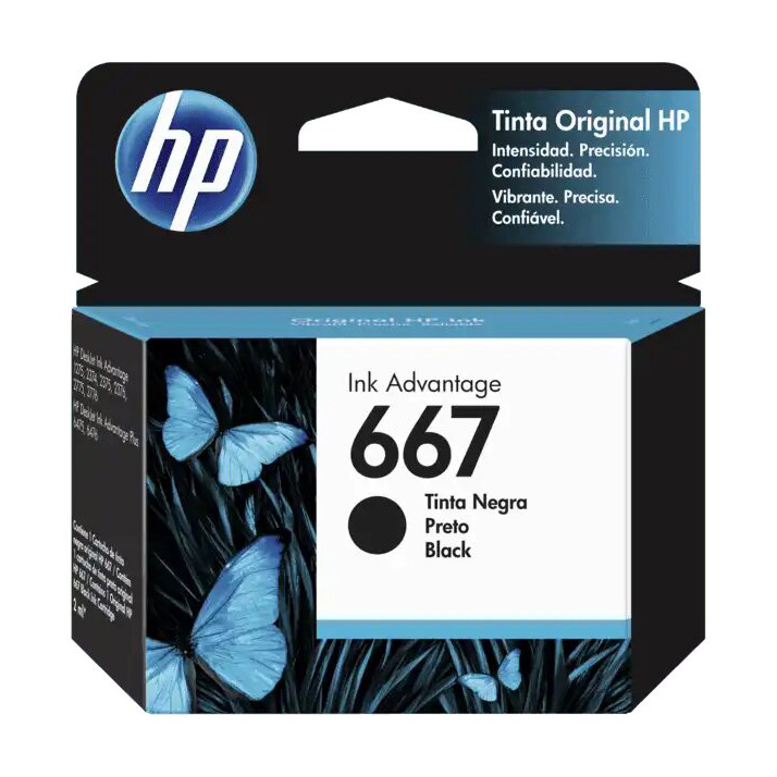 [3YM79AL] Cartucho De Tinta HP 667 Negro Original (3YM79AL)