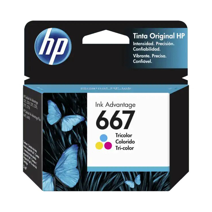 [3YM78AL] Cartucho De Tinta HP 667 Tricolor Original (3YM78AL)