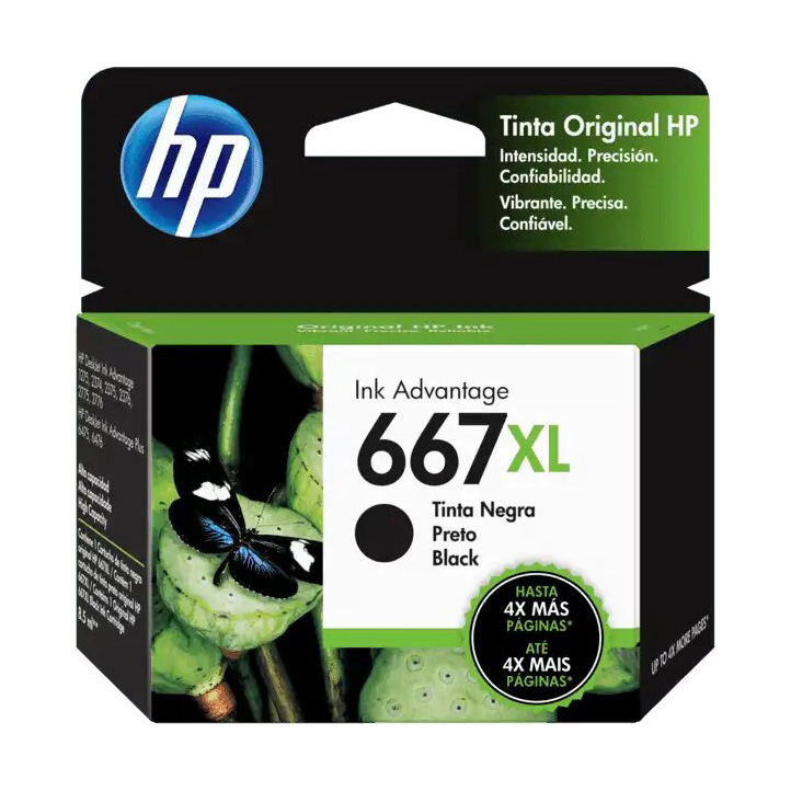 [3YM81AL] Cartucho De Tinta HP 667XL Negro Original (3YM81AL)