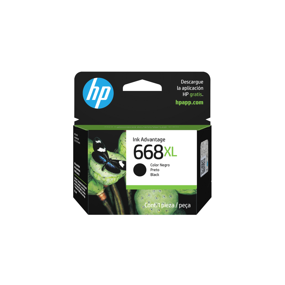 [7FP39VL] Cartucho De Tinta HP 668XL Negro Original (7FP39VL)