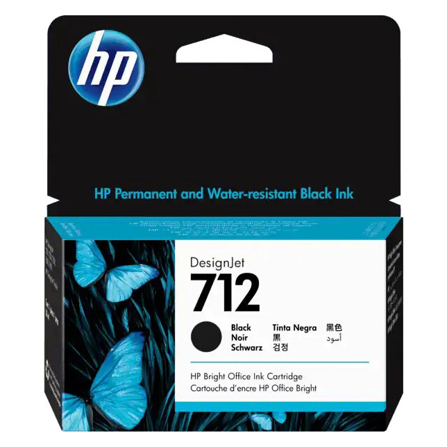[3ED70A] Cartucho De Tinta HP 712 Negro Original DesignJet 38ml (3ED70A)