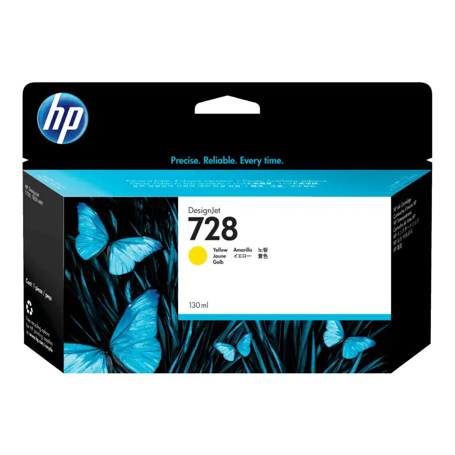 [F9J65A] Cartucho De Tinta HP 728 Amarillo DesignJet De 130 ml (F9J65A)