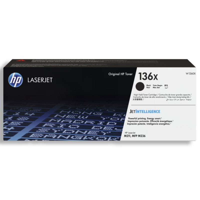 [W1360X] Cartucho De Toner HP 136X Negro Alto Rendimiento Laserjet Original (W1360X)
