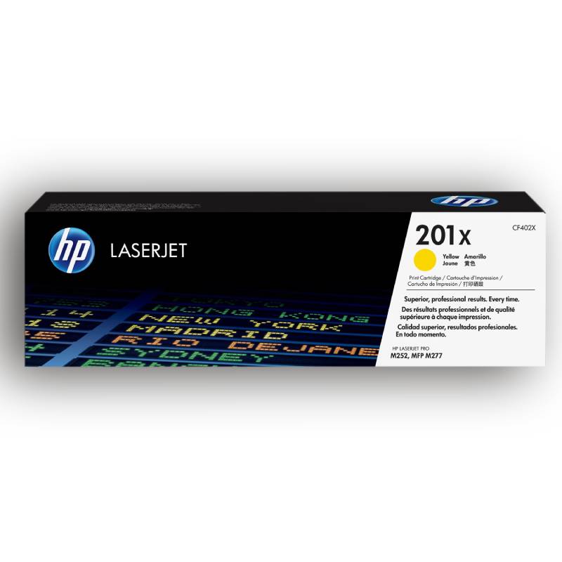 Toner HP 201X Amarillo Alto Rendimiento Laserjet Original (CF402X)