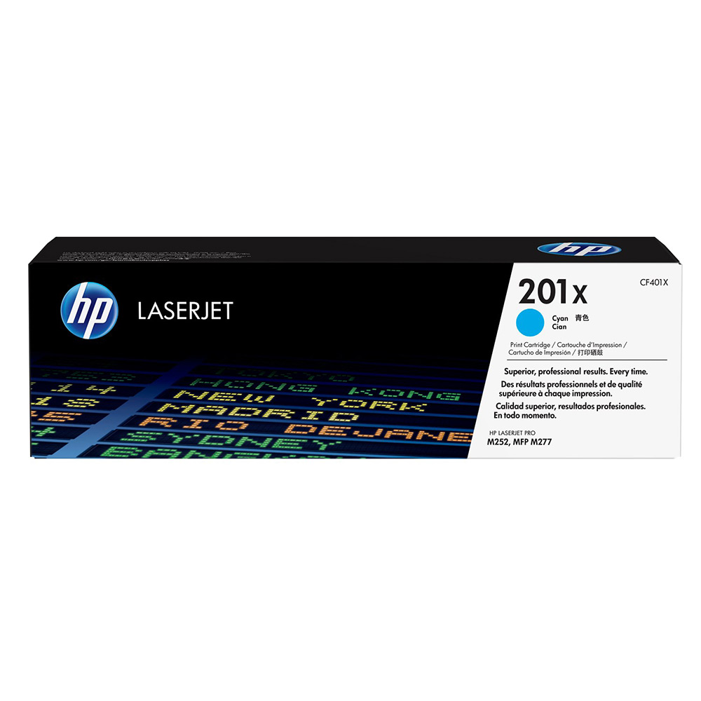 [CF401X] Cartucho De Toner HP 201X Cian Alto Rendimiento Laserjet Original (CF401X)