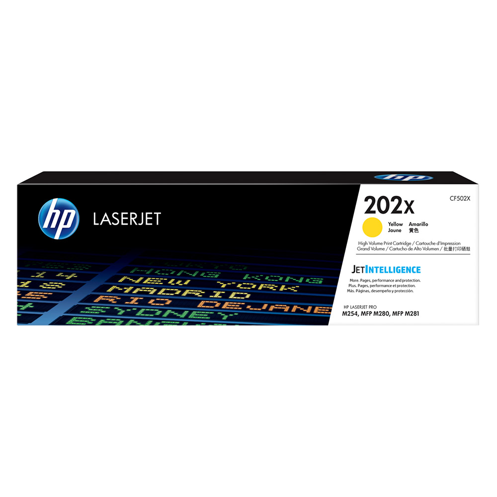 [CF502X] Cartucho De Toner HP 202X Amarillo Alto Rendimiento Laserjet Original (CF502X)
