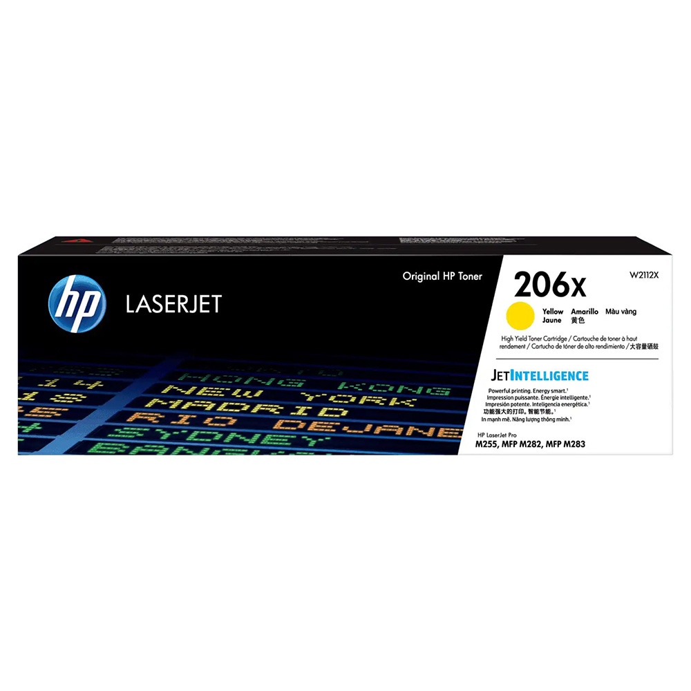Toner HP 206X Amarillo Alto Rendimiento Laserjet Original (W2112X)
