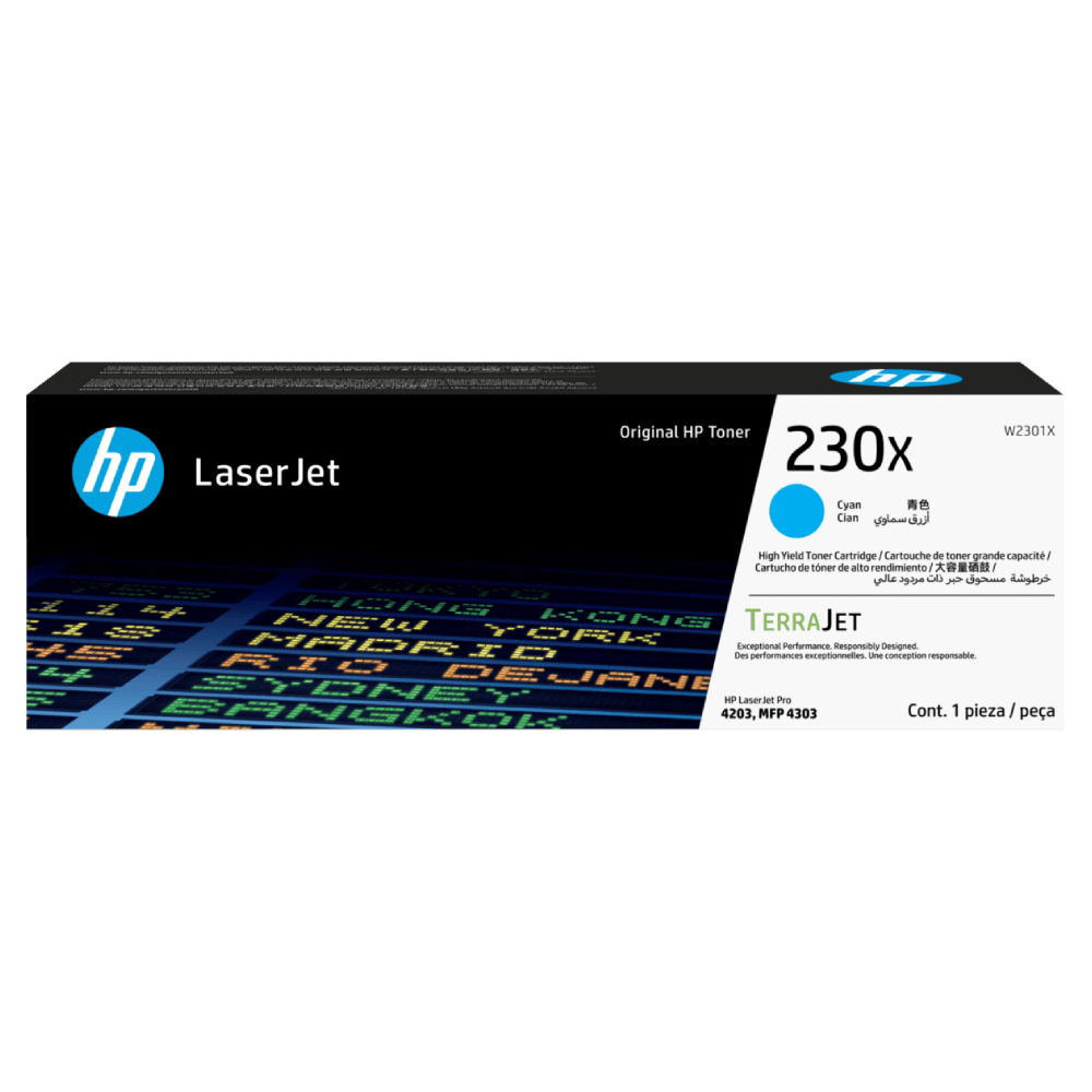 [W2301X] Cartucho De Toner HP 230X Cian LaserJet Original (W2301X)