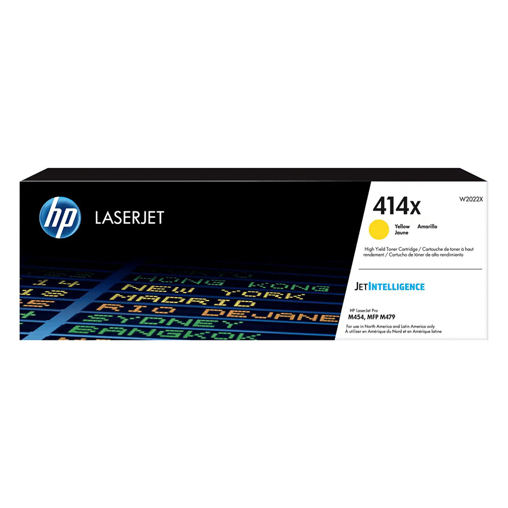 [W2022X] Cartucho De Toner HP 414X Amarillo Laserjet Original De Alto Rendimiento (W2022X)