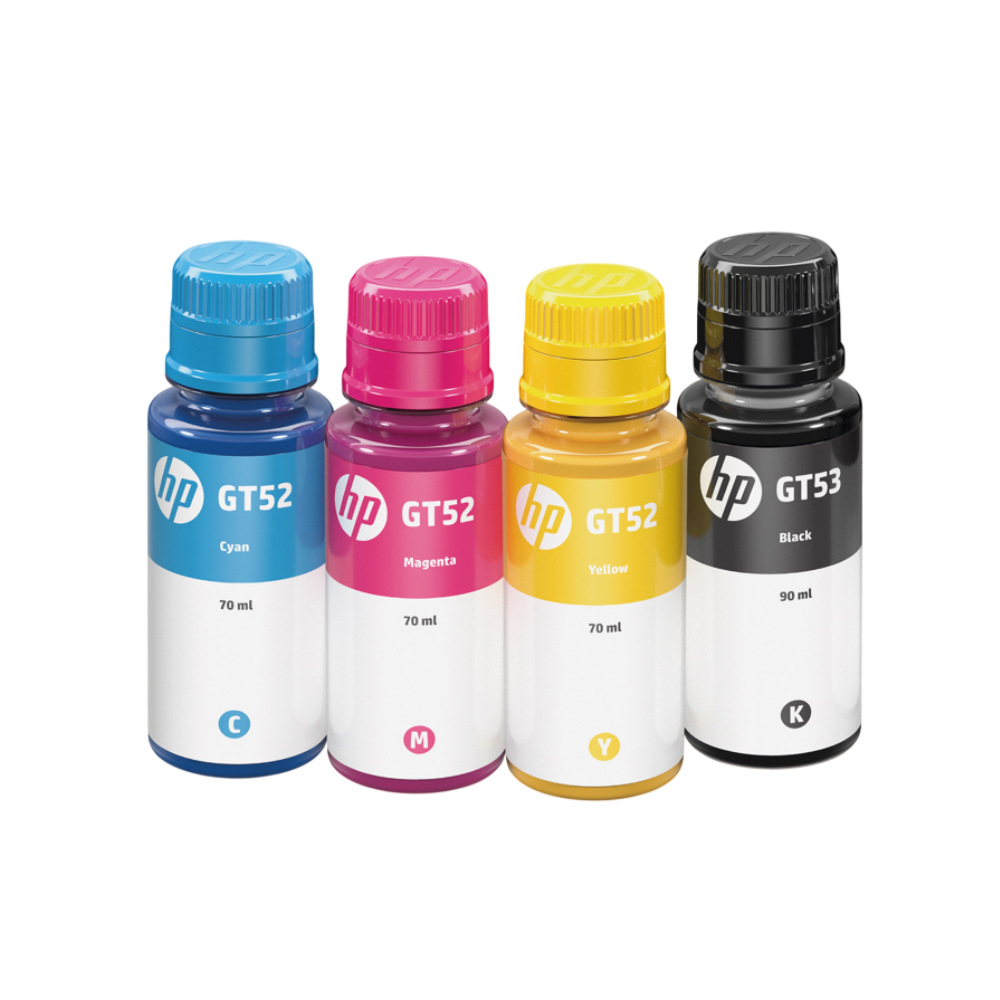 [CGT52] Combo Botellas De Tinta HP GT53 Negro y GT52 Colores Original