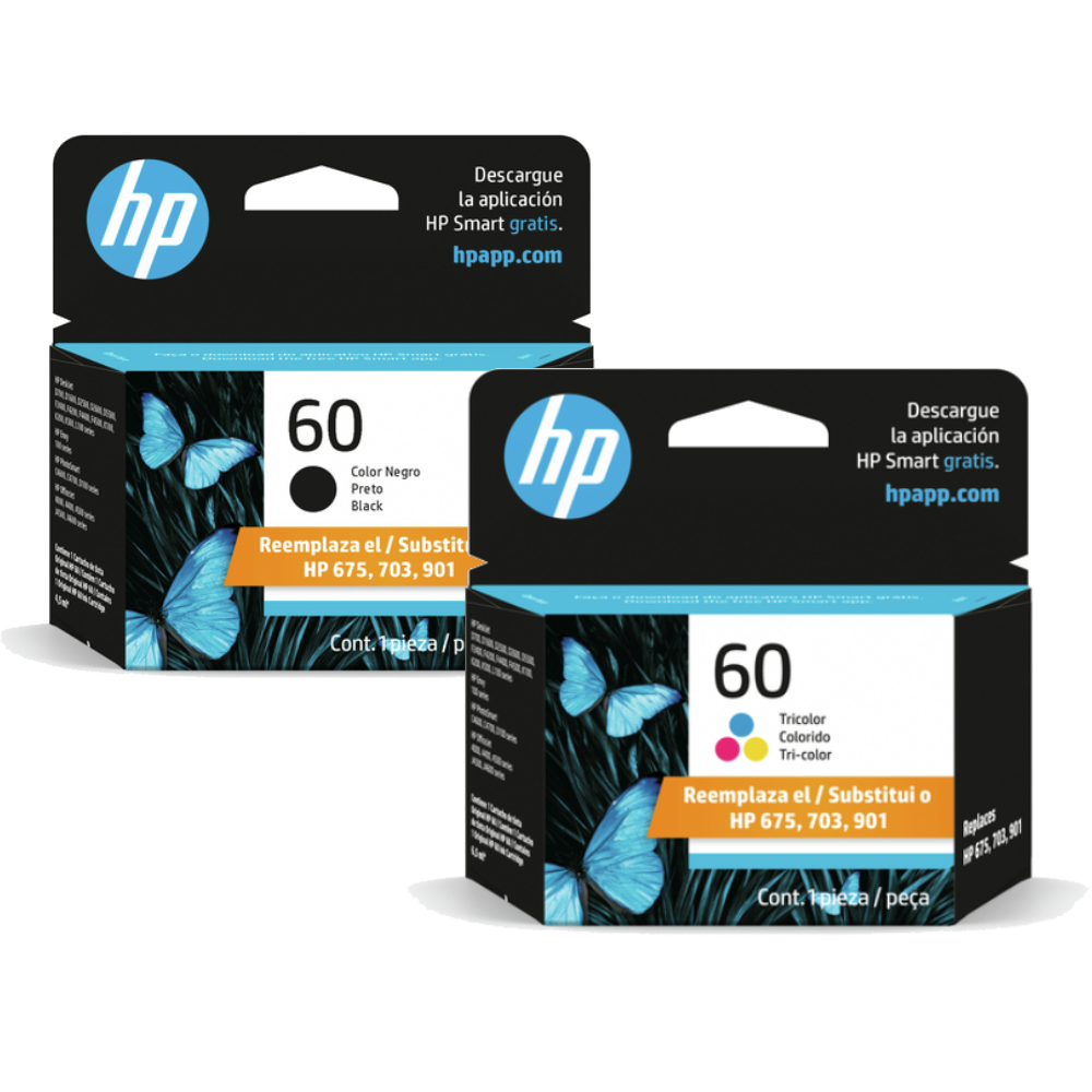 [C60NC] Combo Cartucho De Tinta HP 60 Negro Y Color Original