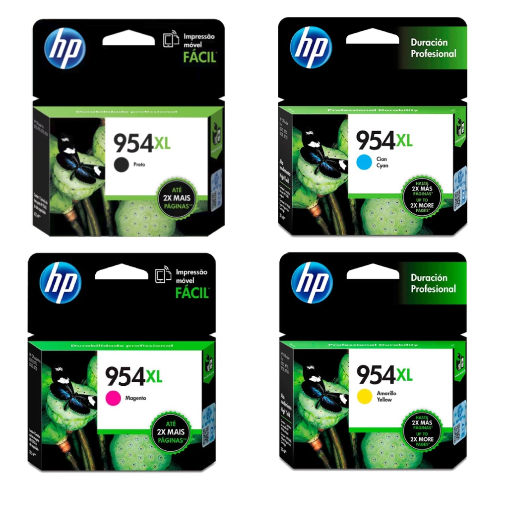 [C954XL2] Combo Cartucho De Tinta HP 954XL Negro y 954XL Colores Original