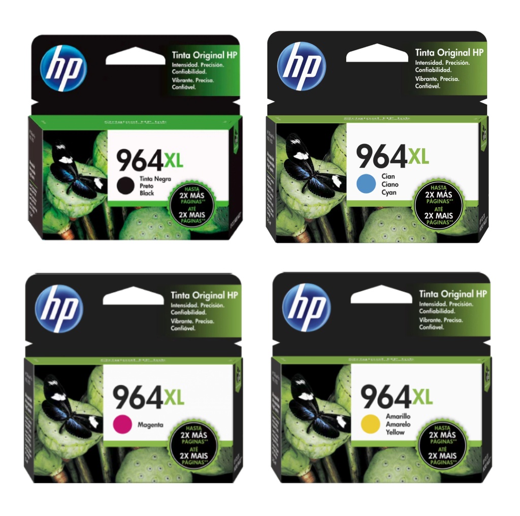 [C964XL2] Combo Cartucho De Tinta HP 964XL Negro y 964XL Colores Original
